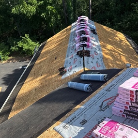 Roof deck prepared for new impact-resistant shingles