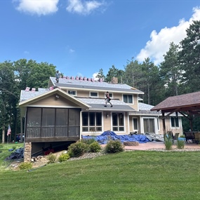 New Class 3 shingle roof installation underway in River Falls, WI