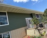 Old exterior siding before replacement on River Falls, WI home