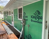 House wrap installed during LP SmartSide siding replacement